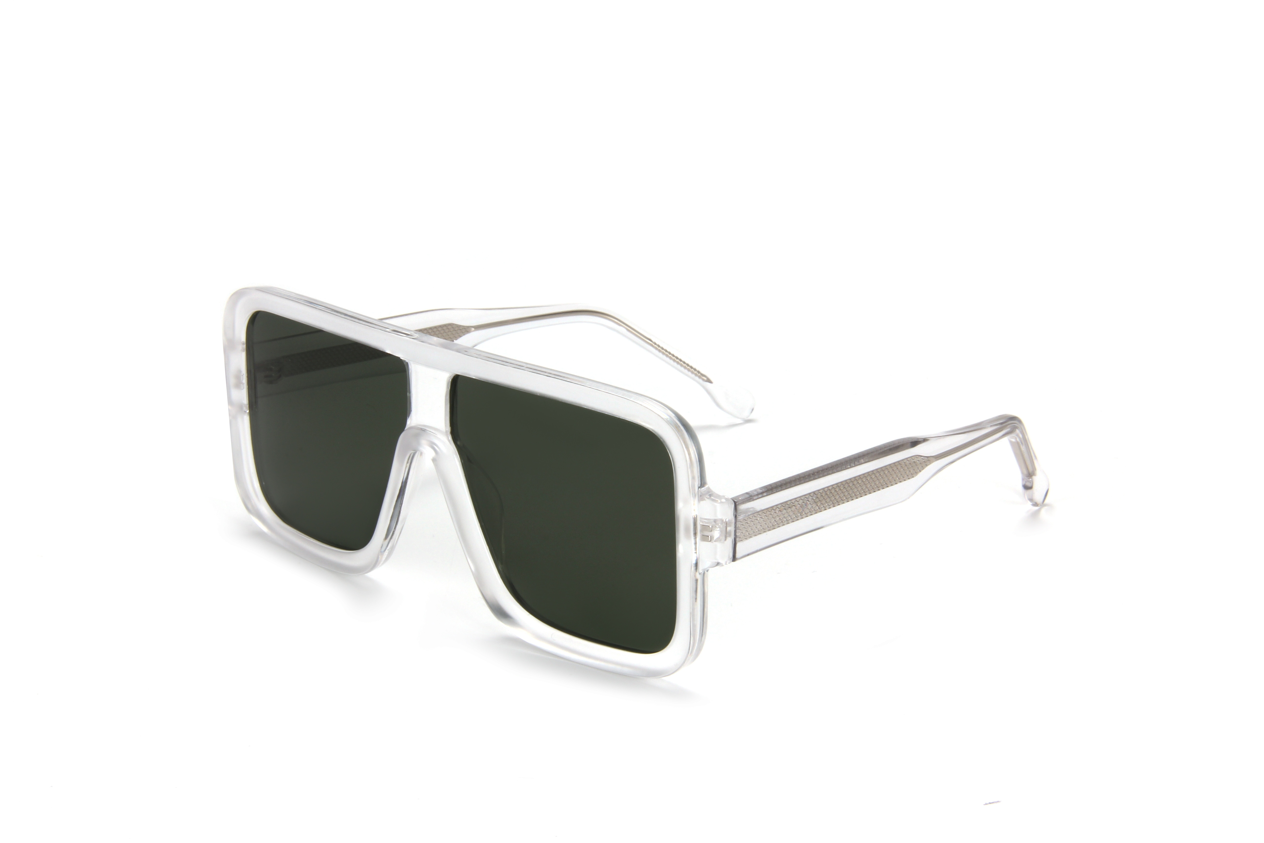 RIANOVA PC polarized sunglasses Square Frame Large framed lenses Goggle Sunglasses Leg Pins 5007
