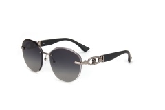 RIANOVA PC polarized sunglasses Round frame cut edge diamond driving sunglasses 6037