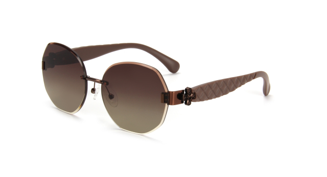 RIANOVA PC polarized sunglasses Round frame cut edge driving sunglasses 6036