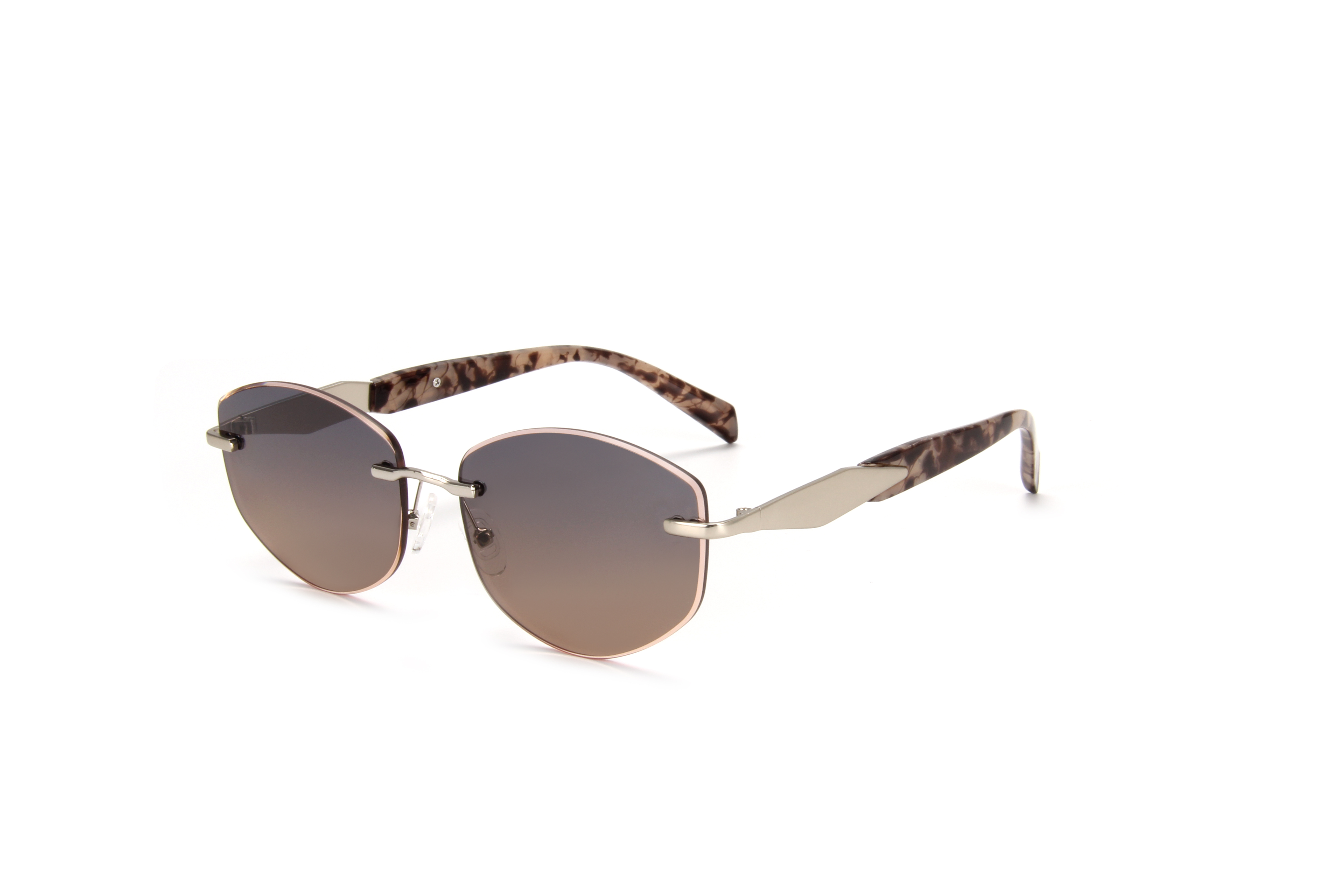 RIANOVA PC polarized sunglasses Rimless Metal Sunglasses 6028