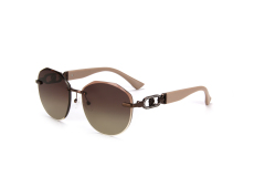 RIANOVA PC polarized sunglasses Round frame cut edge diamond driving sunglasses 6037