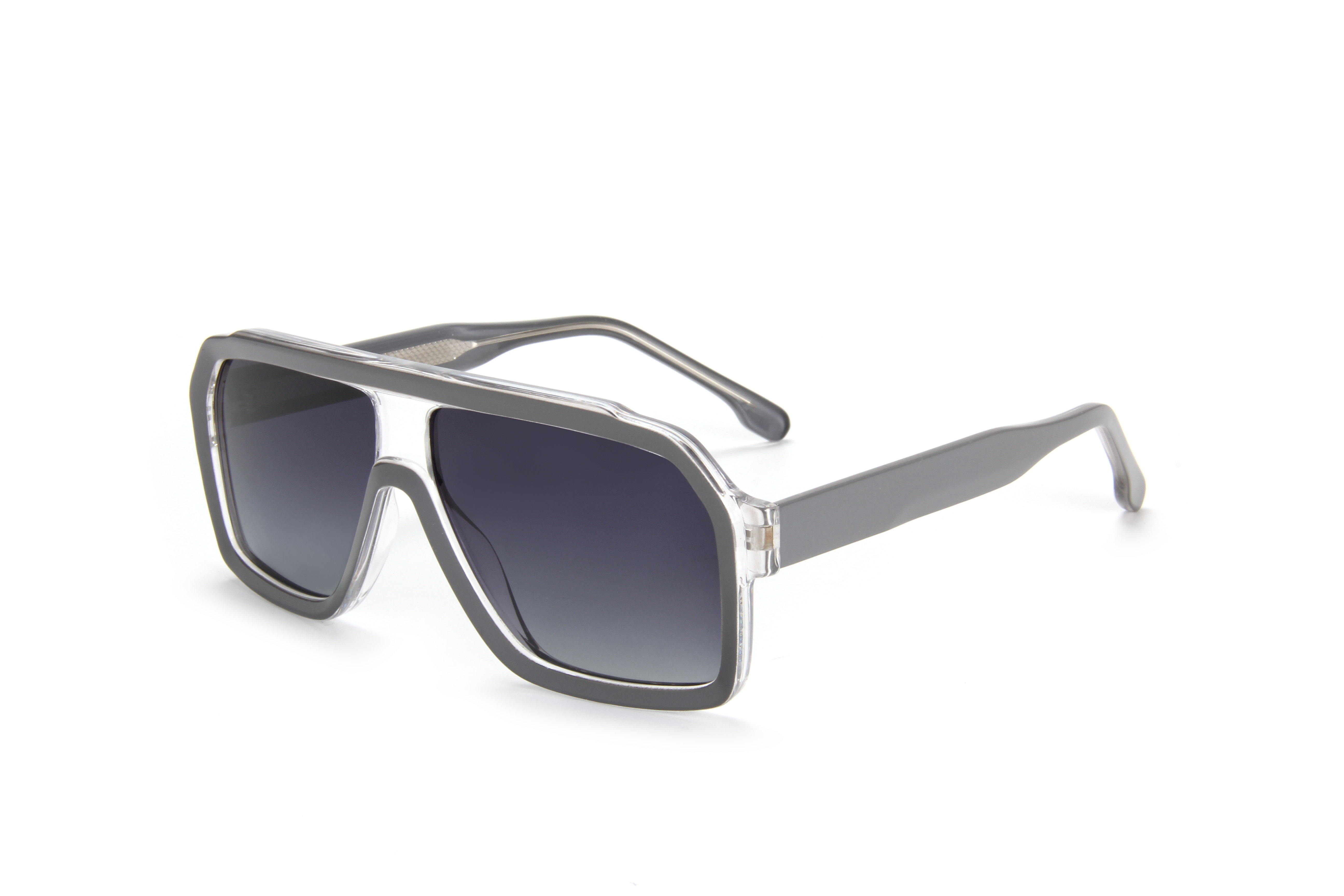 RIANOVA PC polarized sunglasses Square Frame Goggle Sunglasses Leg Pins 4006