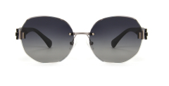 RIANOVA PC polarized sunglasses Round frame cut edge driving sunglasses 6036