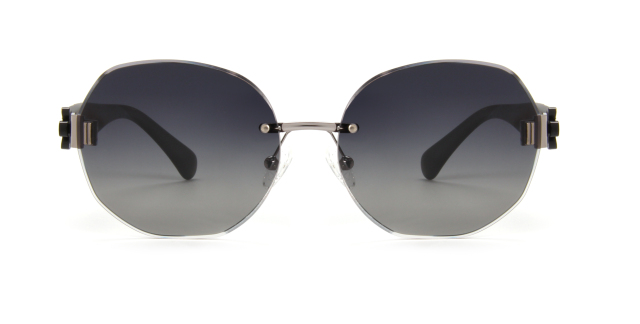 RIANOVA PC polarized sunglasses Round frame cut edge driving sunglasses 6036