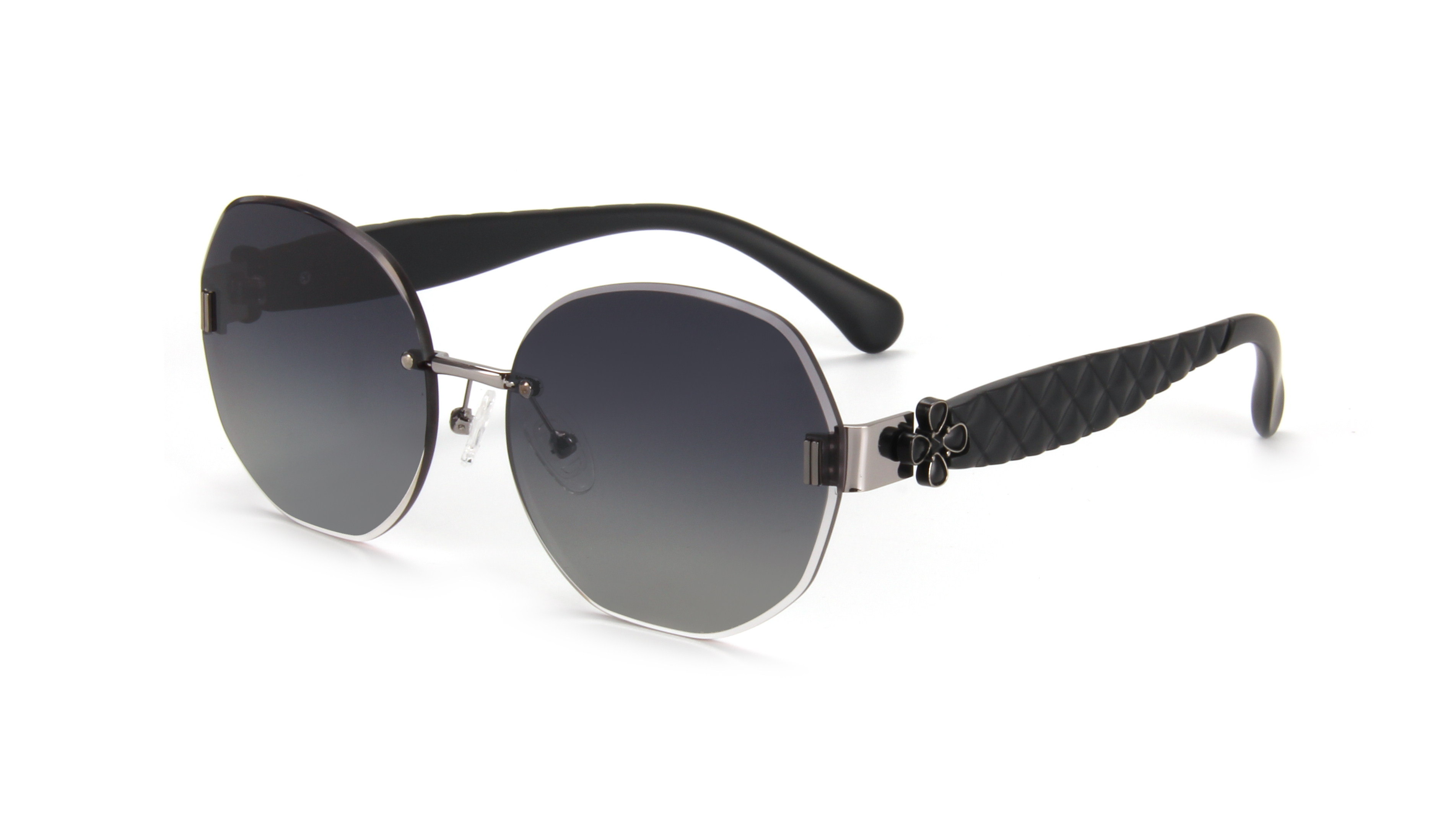 RIANOVA PC polarized sunglasses Round frame cut edge driving sunglasses 6036