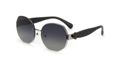 RIANOVA PC polarized sunglasses Round frame cut edge driving sunglasses 6036