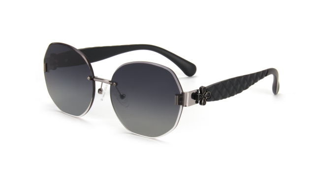 RIANOVA PC polarized sunglasses Round frame cut edge driving sunglasses 6036