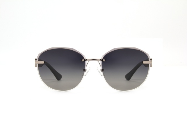 RIANOVA PC polarized sunglasses Round frame cut edge diamond driving sunglasses 6037