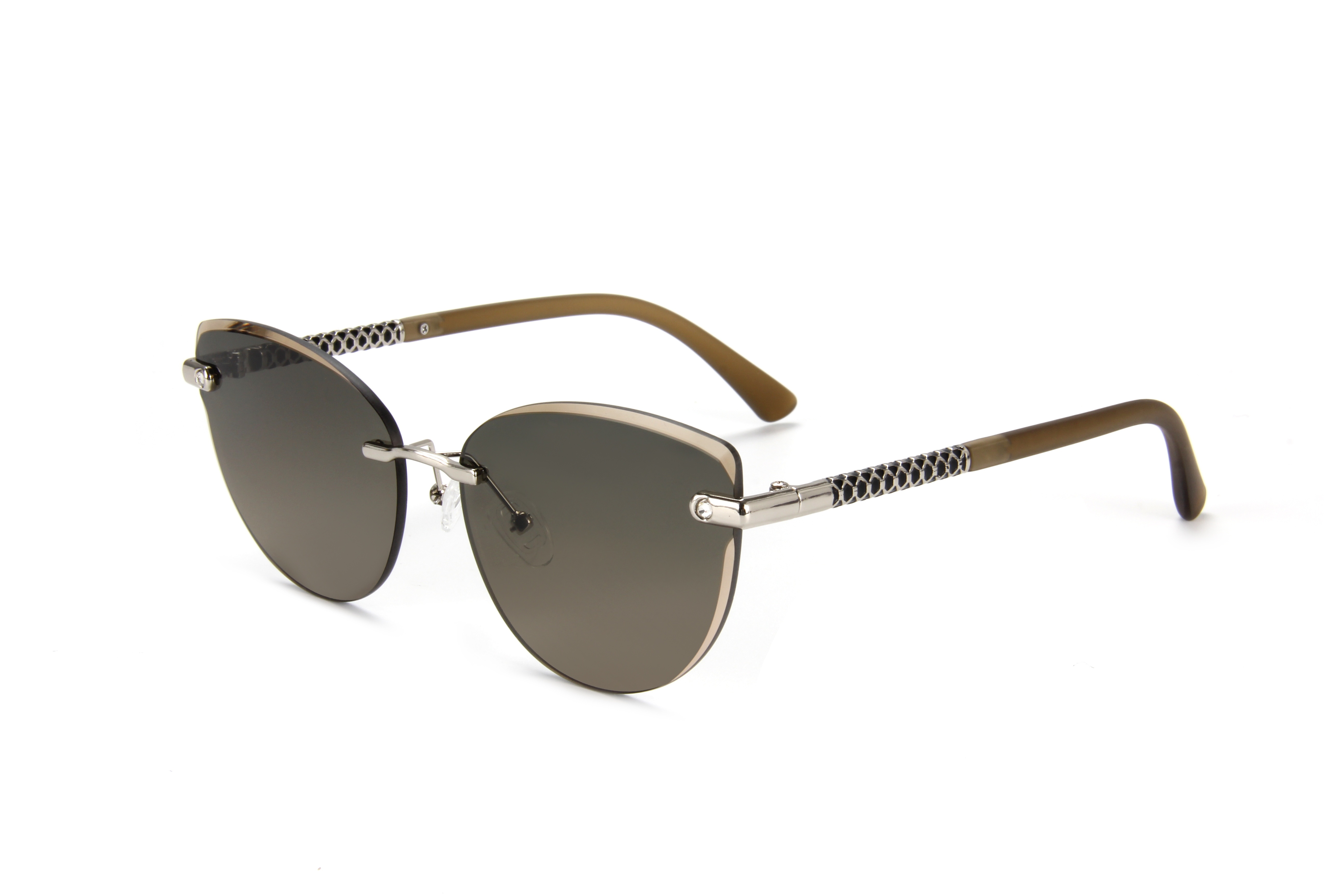RIANOVA PC polarized sunglasses borderless Rimless inlaid lenses with cut edges 2004