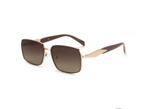 RIANOVA PC polarized sunglasses Square metal frame Sunglasses 6031