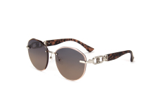 RIANOVA PC polarized sunglasses Round frame cut edge diamond driving sunglasses 6037