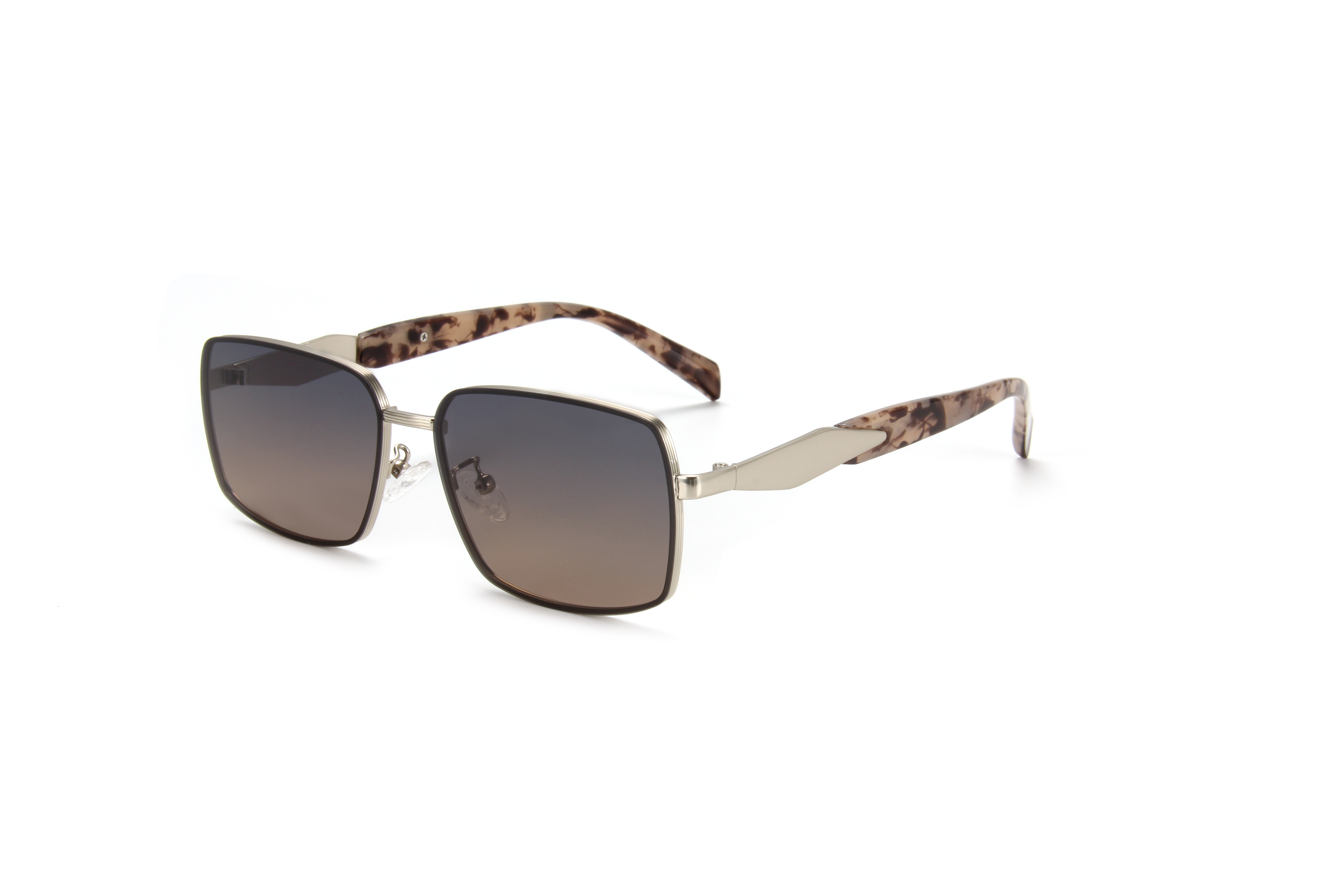 RIANOVA PC polarized sunglasses Square metal frame Sunglasses 6031