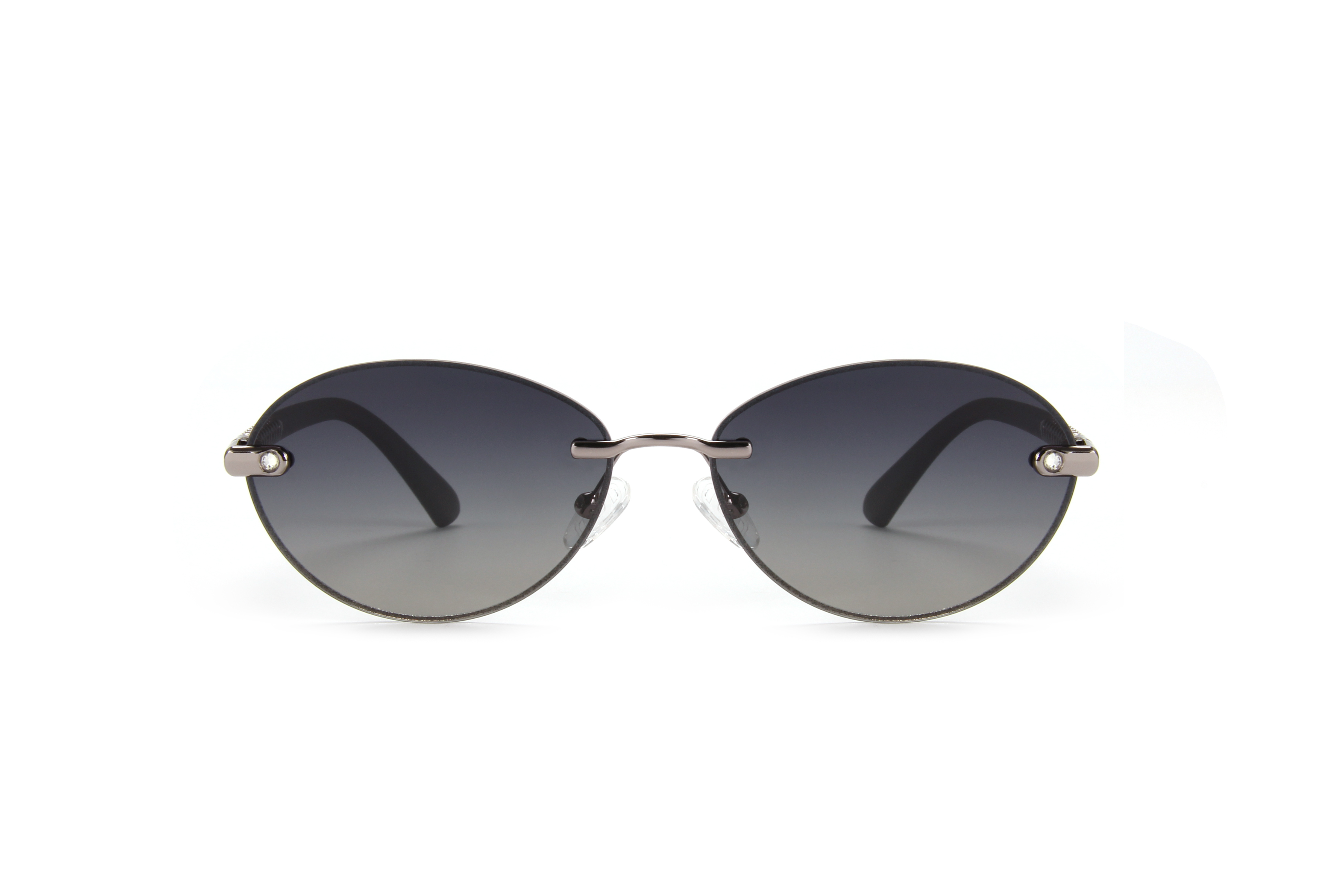 RIANOVA PC polarized sunglasses Elliptical lens inlaid with glitter sunglasses 6041