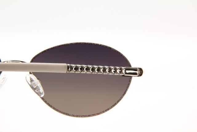 RIANOVA PC polarized sunglasses Elliptical lens inlaid with glitter sunglasses 6041