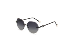 RIANOVA PC polarized sunglasses Circular borderless metal sunglasses 6038