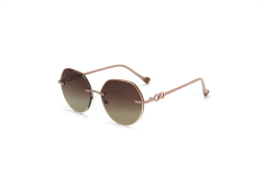 RIANOVA PC polarized sunglasses Circular borderless metal sunglasses 6038