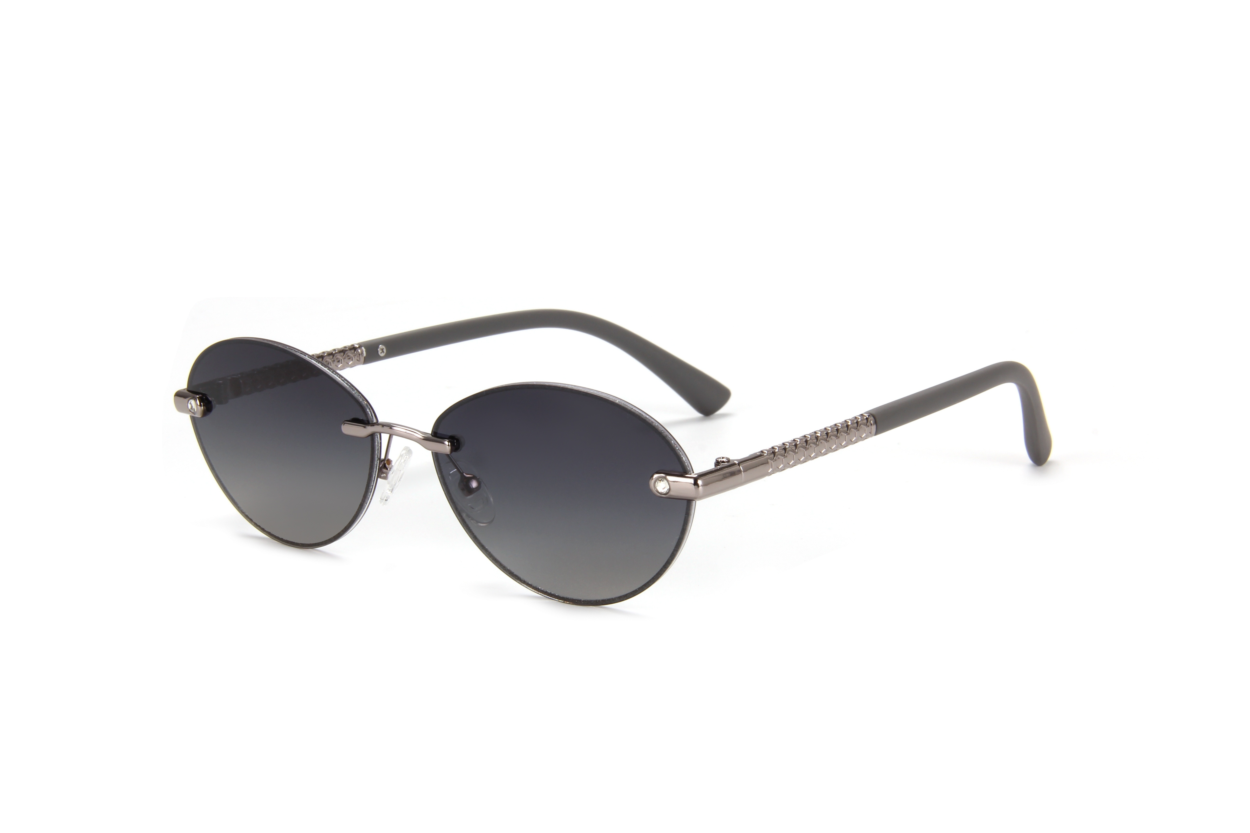 RIANOVA PC polarized sunglasses Elliptical lens inlaid with glitter sunglasses 6041