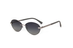 RIANOVA PC polarized sunglasses Elliptical lens inlaid with glitter sunglasses 6041