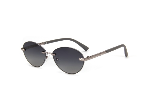 RIANOVA PC polarized sunglasses Elliptical lens inlaid with glitter sunglasses 6041