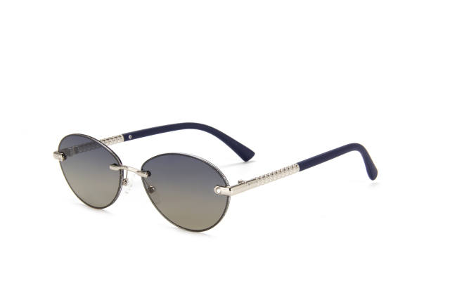 RIANOVA PC polarized sunglasses Elliptical lens inlaid with glitter sunglasses 6041