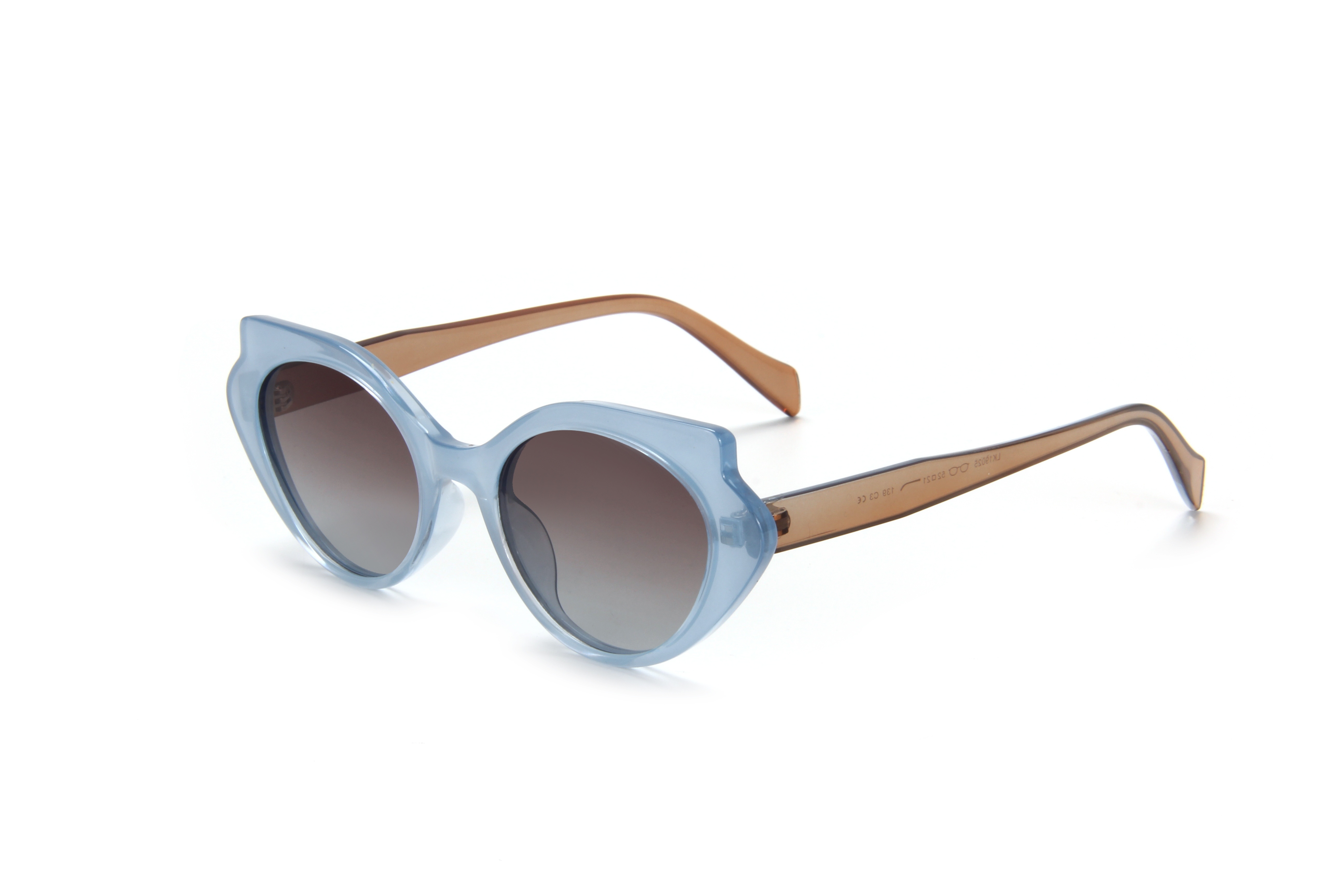 LEKE Polarized sunglasses Oval frame solid color simple sunglasses 19025