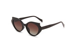 LEKE Polarized sunglasses Oval frame solid color simple sunglasses 19025