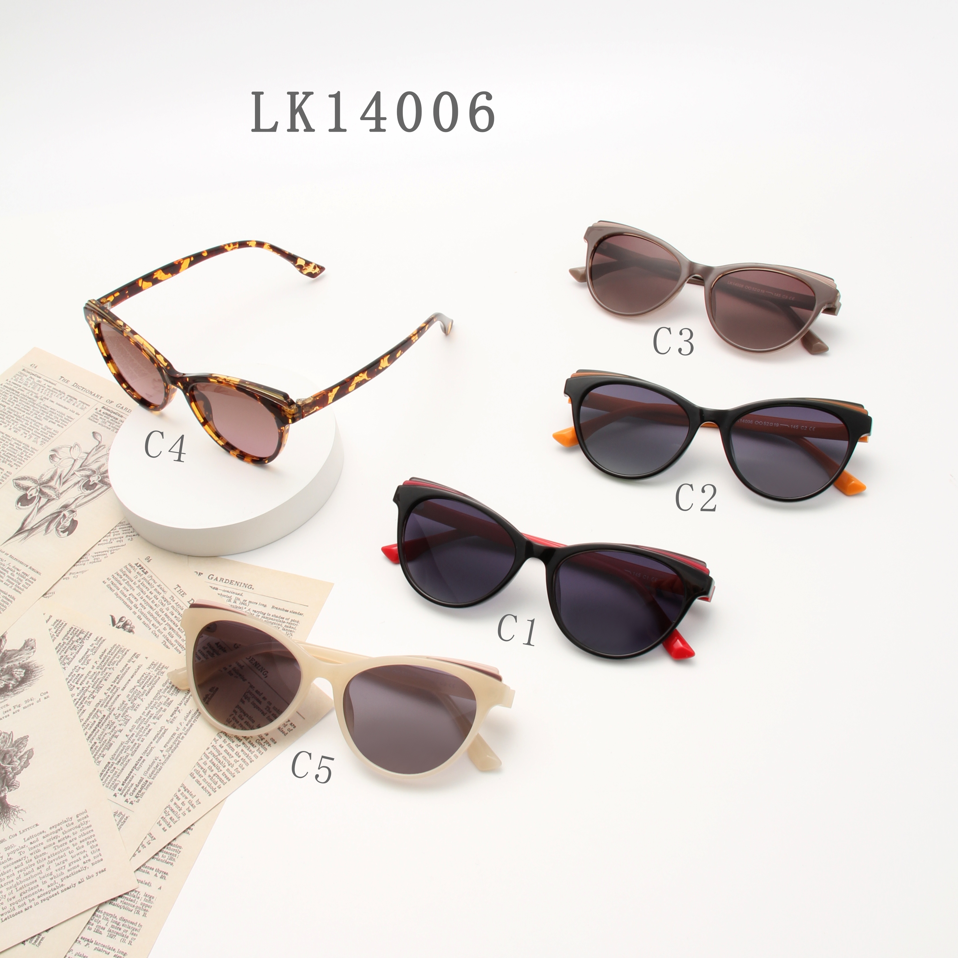LEKE Polarized sunglasses cat eyes sunglasses14006