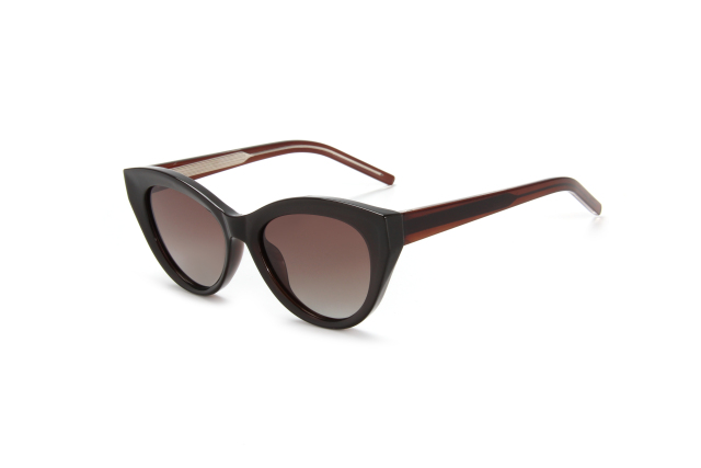 RIANOVA cat's eye polarized sunglasses Women's mirror leg pin sunglasses 8019