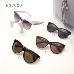 RIANOVA Polarized sunglasses Women's Half Round Mirror Leg Insert Sunglasses 8020