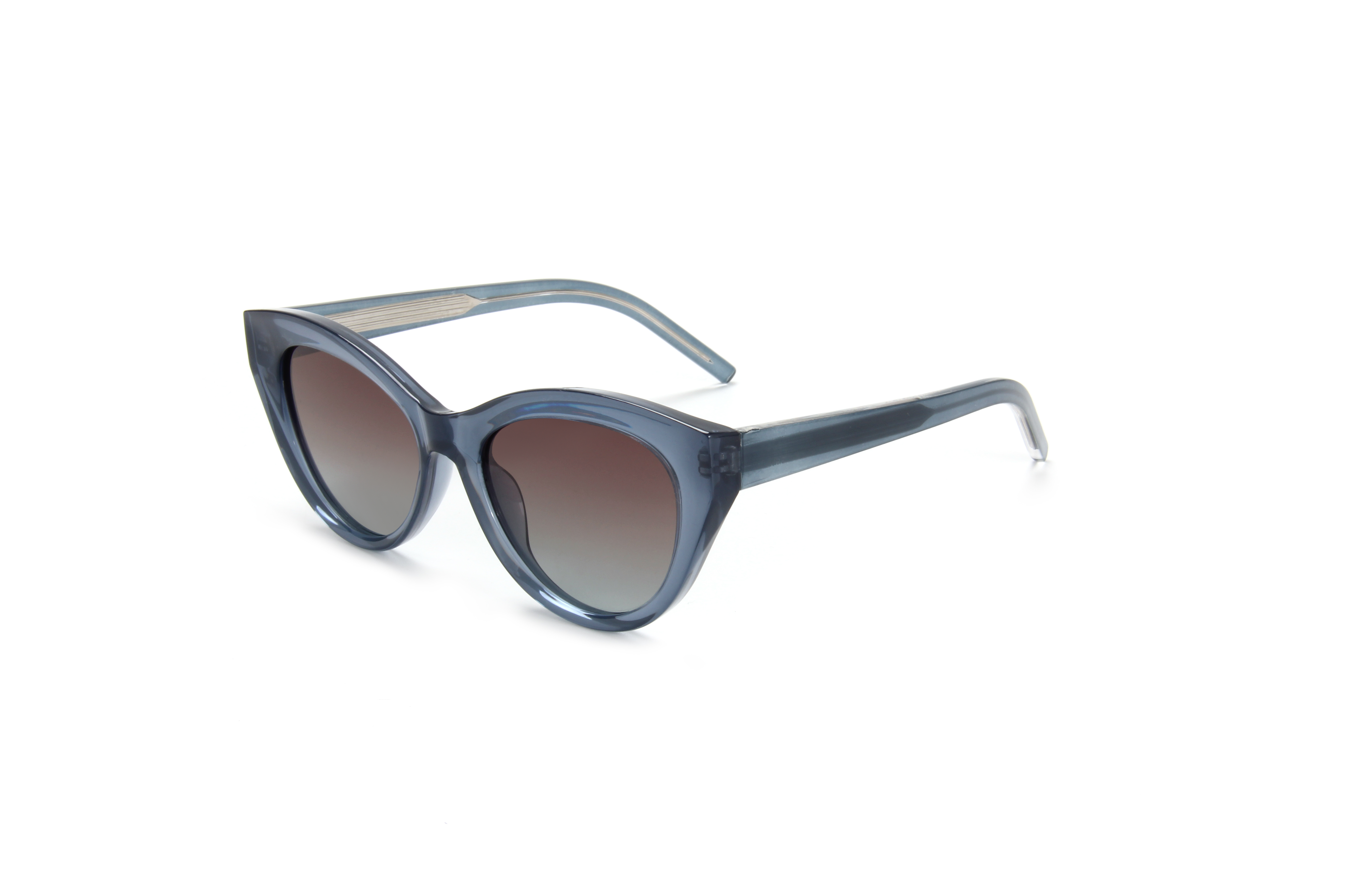 RIANOVA cat's eye polarized sunglasses Women's mirror leg pin sunglasses 8019