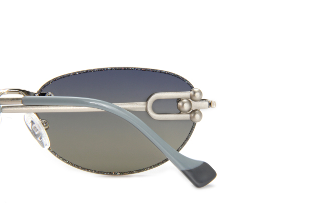 RIANOVA PC polarized sunglasses Elliptical lens inlaid with glitter sunglasses 6042