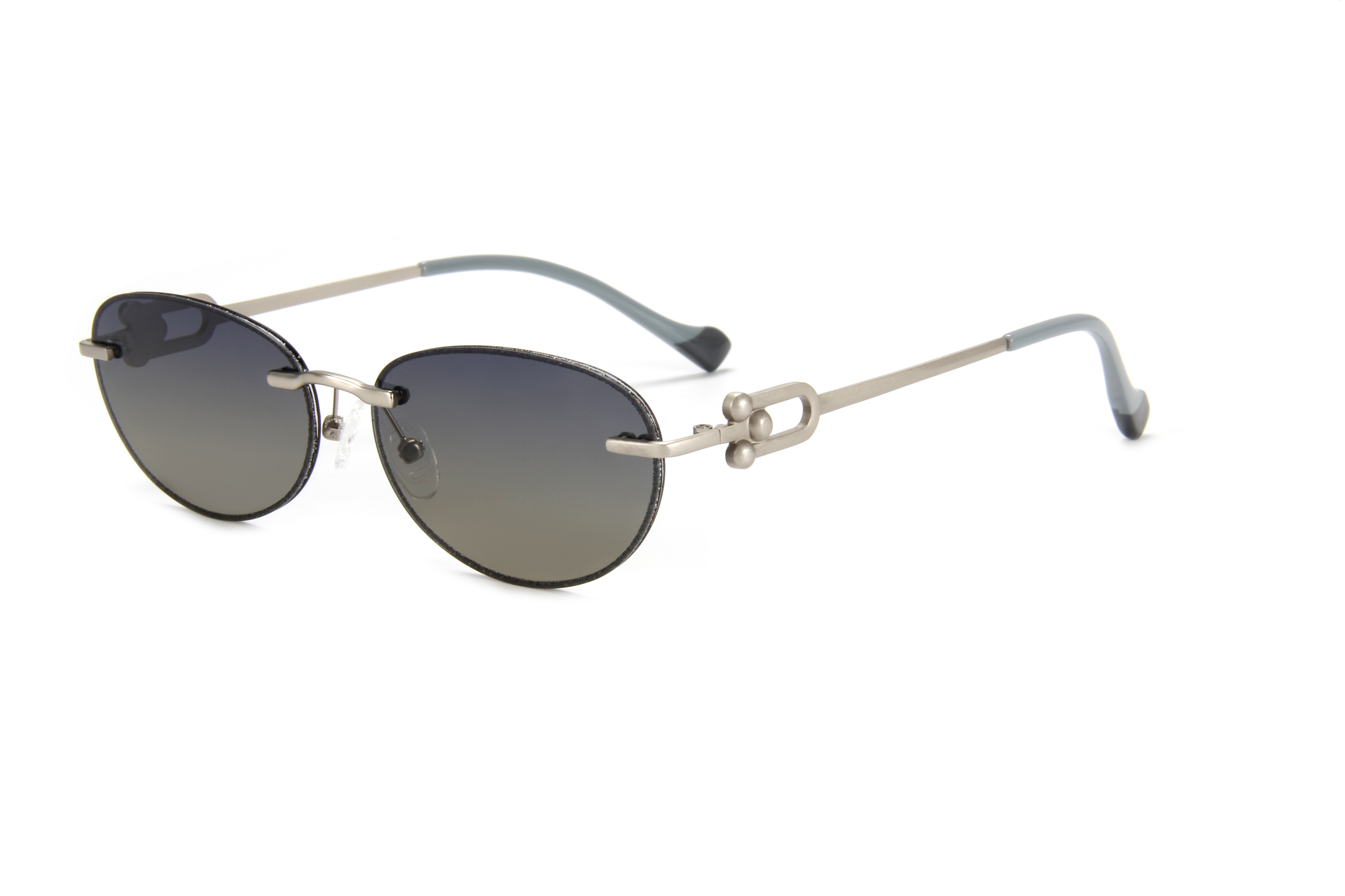 RIANOVA PC polarized sunglasses Elliptical lens inlaid with glitter sunglasses 6042