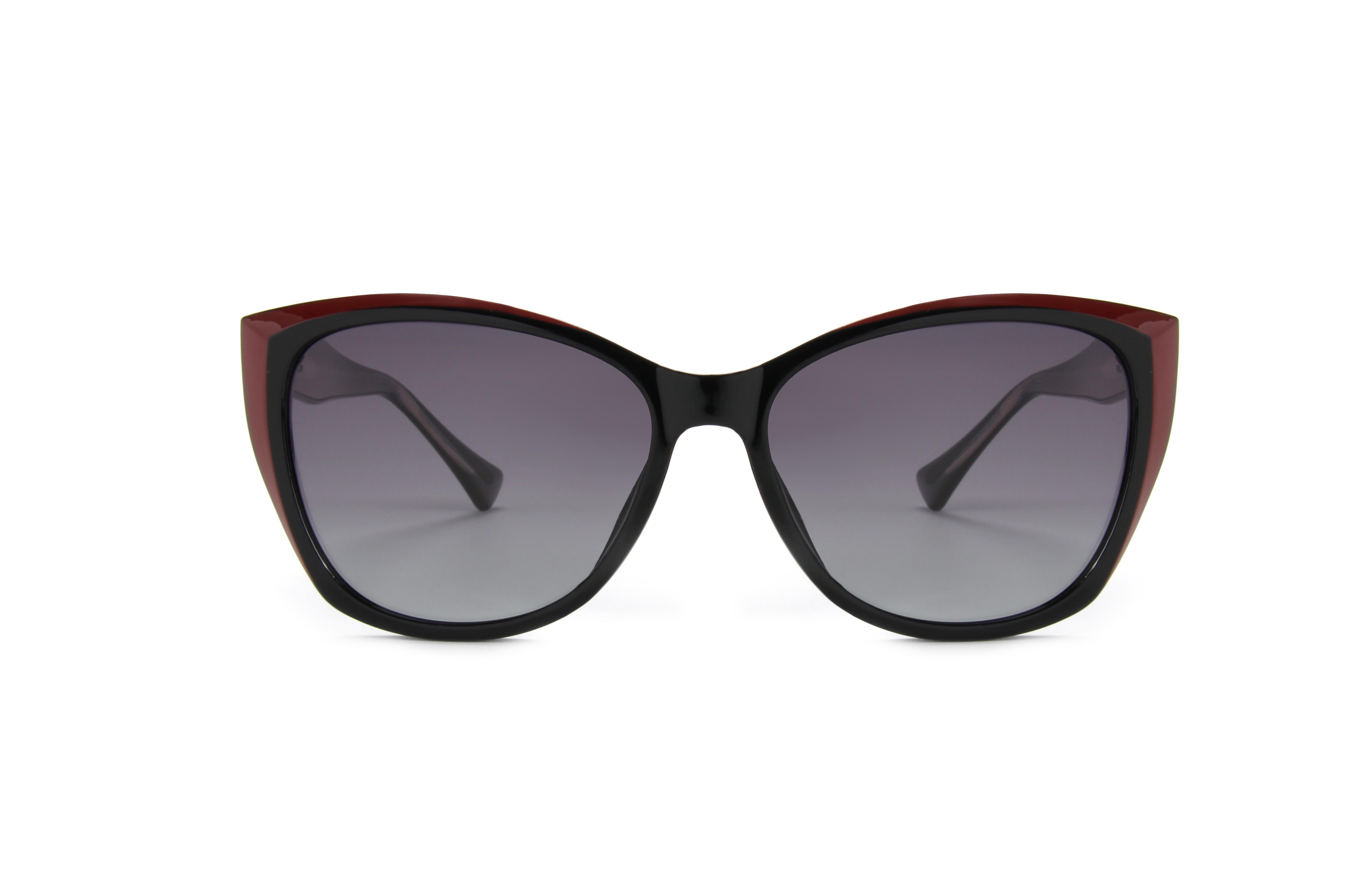 RIANOVA cat eye polarized sunglasses Patchwork Color Blocking Mirror Leg Pins 7015