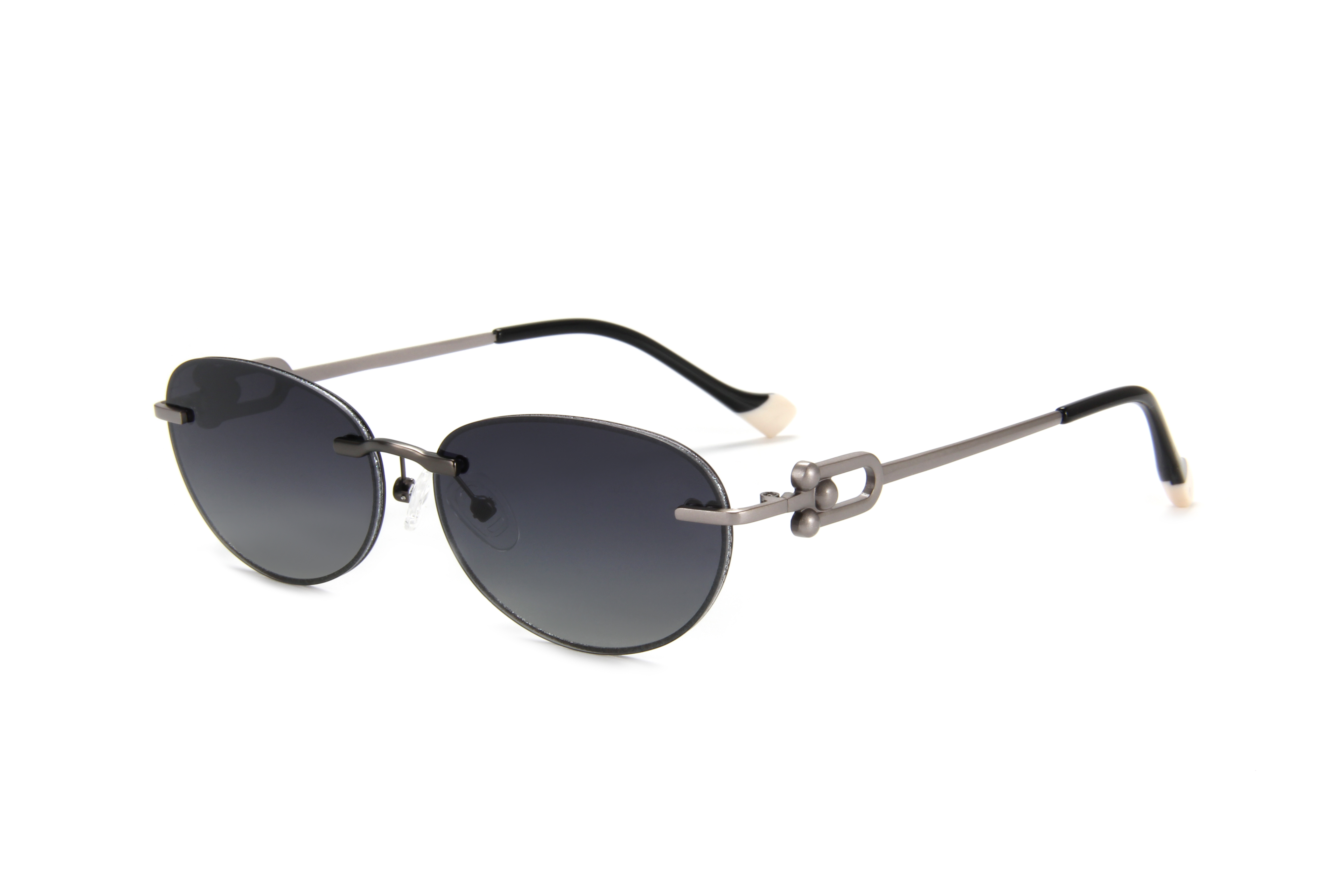 RIANOVA PC polarized sunglasses Elliptical lens inlaid with glitter sunglasses 6042