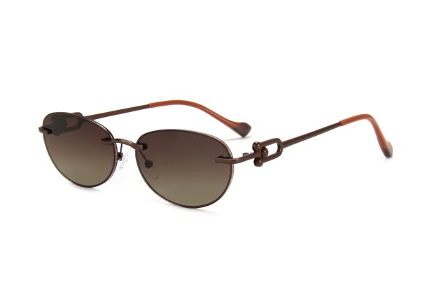 RIANOVA PC polarized sunglasses Elliptical lens inlaid with glitter sunglasses 6042