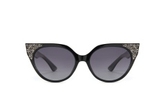 RIANOVA cat eye polarized sunglasses Tile Shimmering Mirror Leg Pin 7012