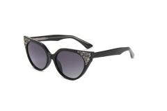 RIANOVA cat eye polarized sunglasses Tile Shimmering Mirror Leg Pin 7012