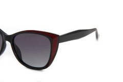 RIANOVA cat eye polarized sunglasses Patchwork Color Blocking Mirror Leg Pins 7015