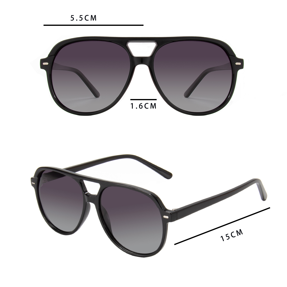RIANOVA polarized sunglasses mirror leg pin drive sunglasses for women 4003