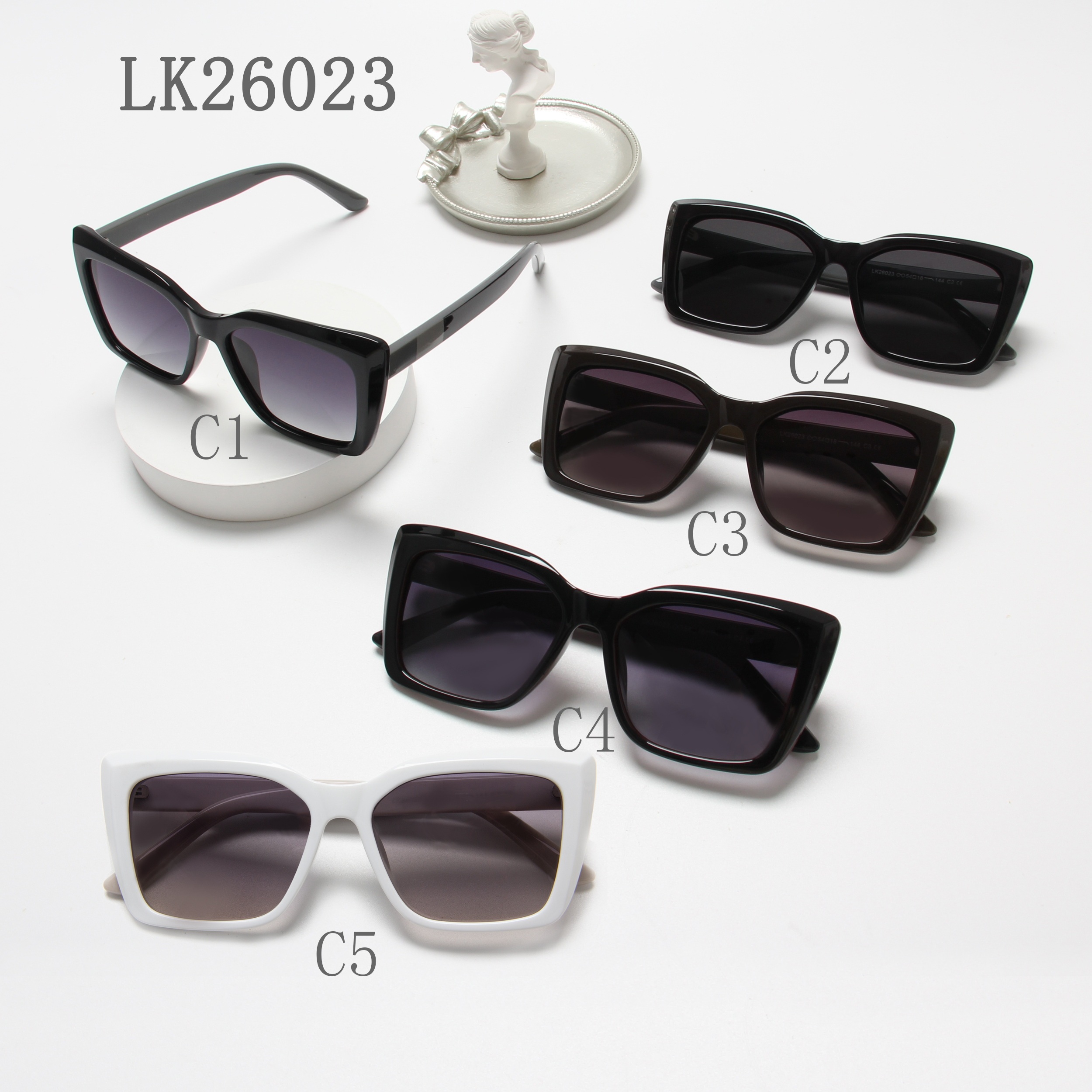 LEKE UV Protective Polarized Sunglasses fashion square frame Sunglasses 26023