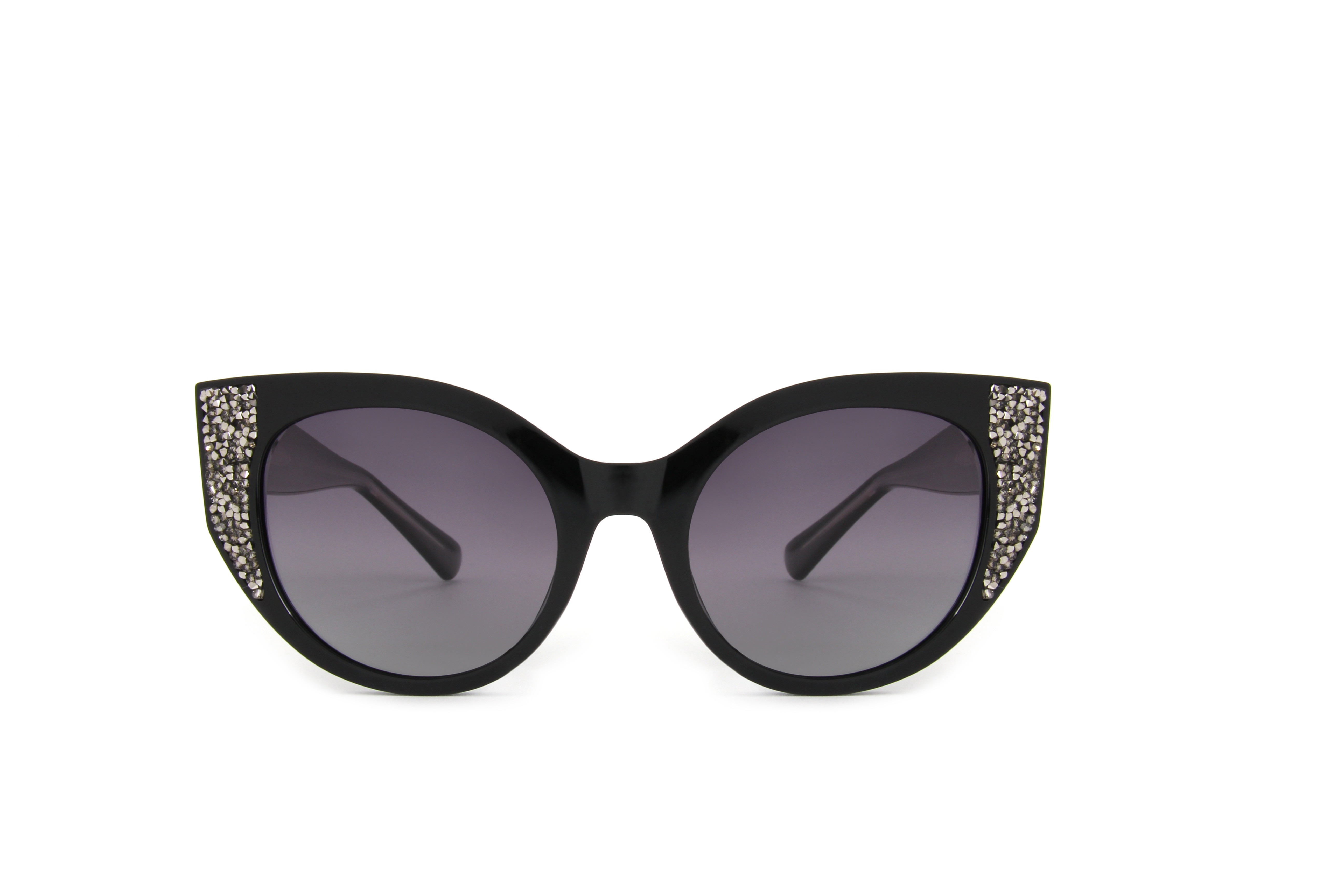 RIANOVA cat eye polarized sunglasses Diamond inlay Women's glasses Leg Pins 7010