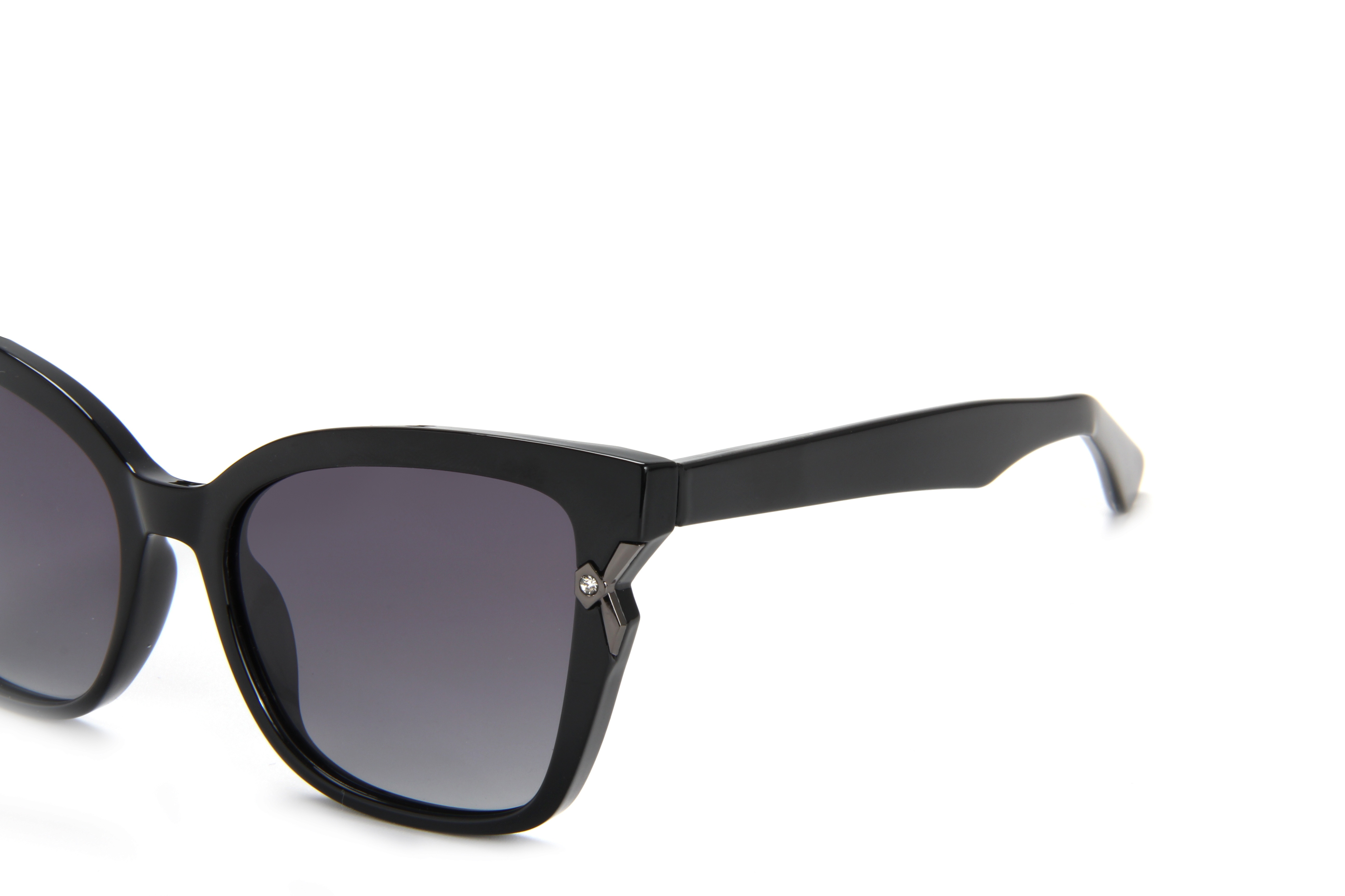RIANOVA cat eye polarized sunglasses Diamond inlay Women's glasses Leg Pins 7014
