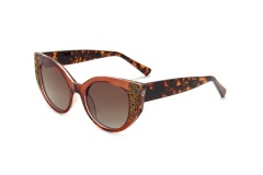 RIANOVA cat eye polarized sunglasses Diamond inlay Women's glasses Leg Pins 7010
