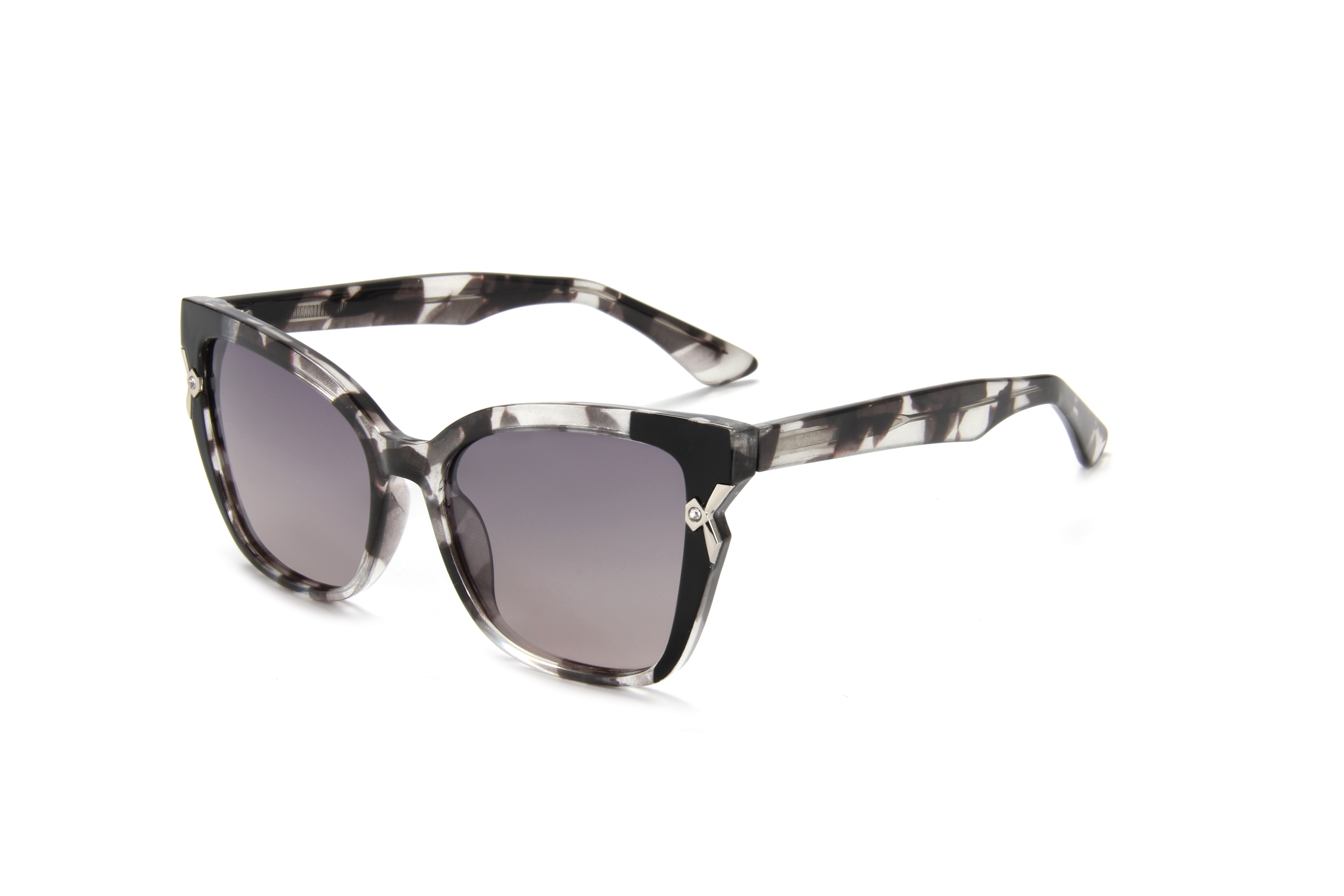 RIANOVA cat eye polarized sunglasses Diamond inlay Women's glasses Leg Pins 7014