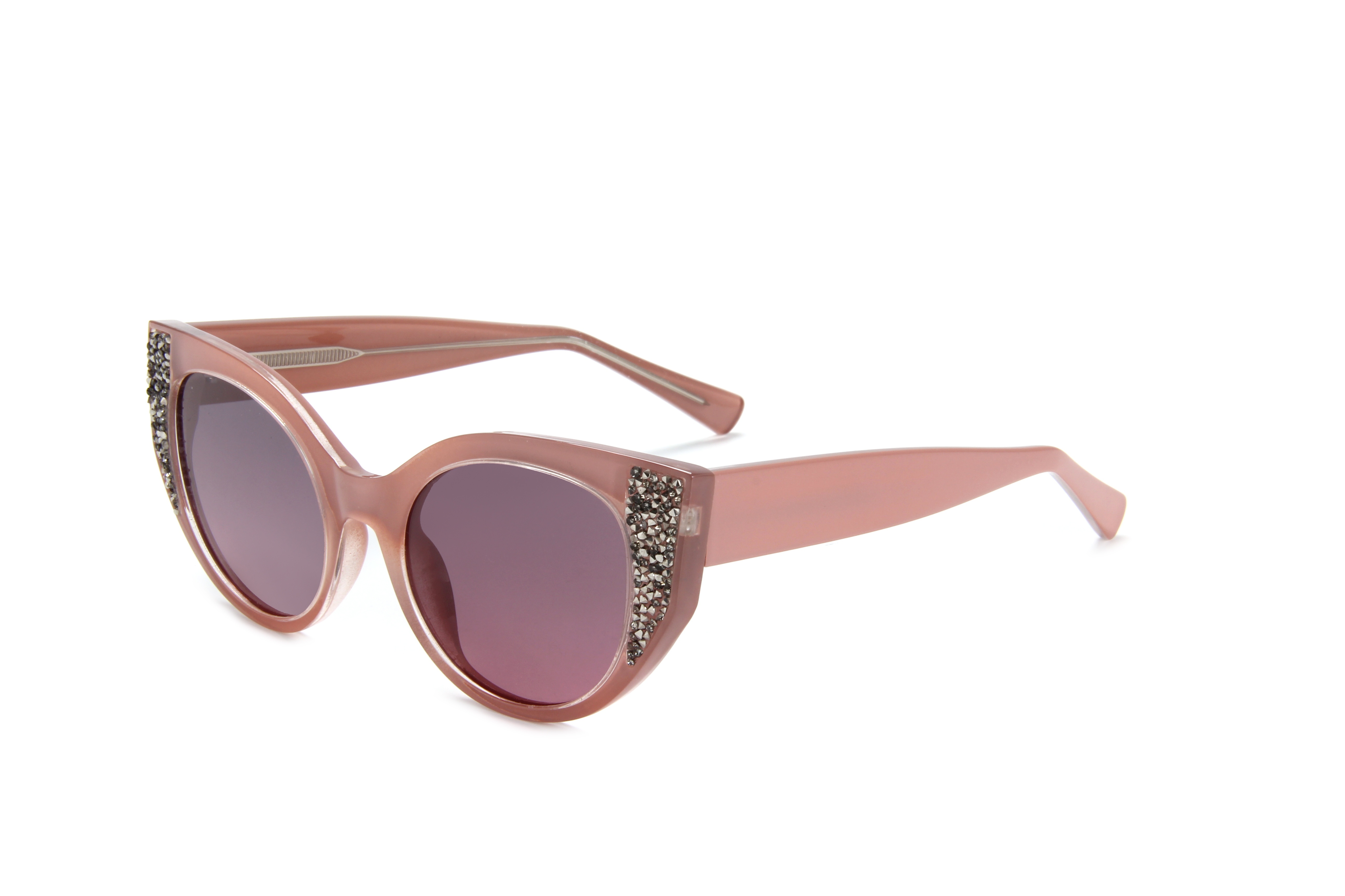 RIANOVA cat eye polarized sunglasses Diamond inlay Women's glasses Leg Pins 7010