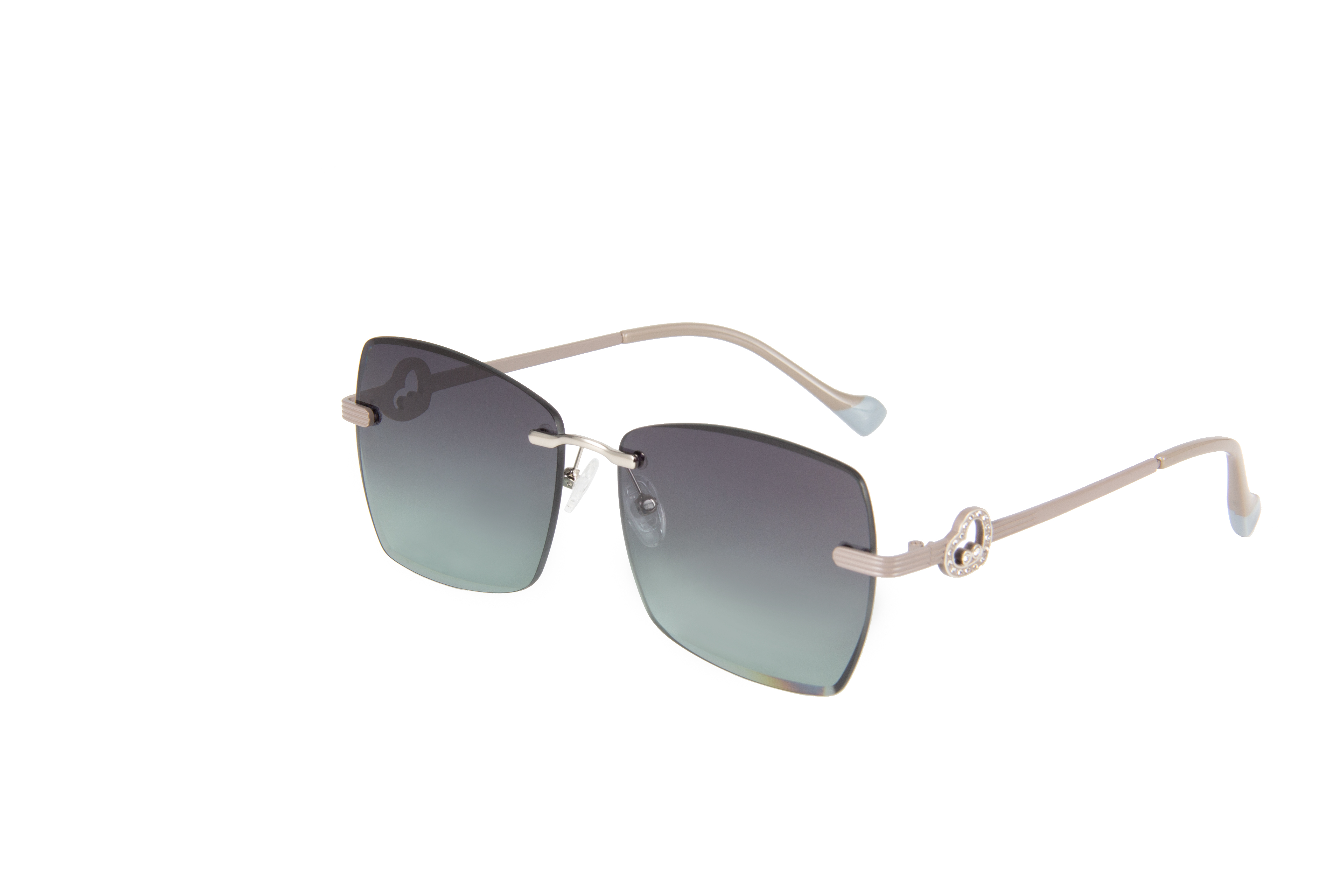 RIANOVA Lens beveled edgesnylon polarized Borderless sunglasses Fashion Accessories 6061