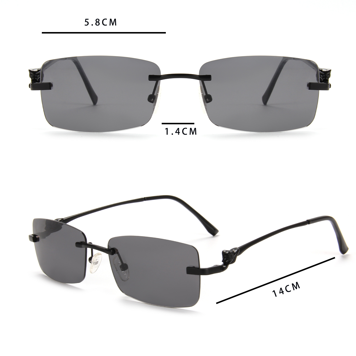 ROMONIS UV Protective Borderless fashionable sunglasses with nylon polarized lenses man women 0681