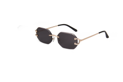 RIANOVA Lens beveled edgesnylon polarized Borderless sunglasses Fashion Accessories 6062