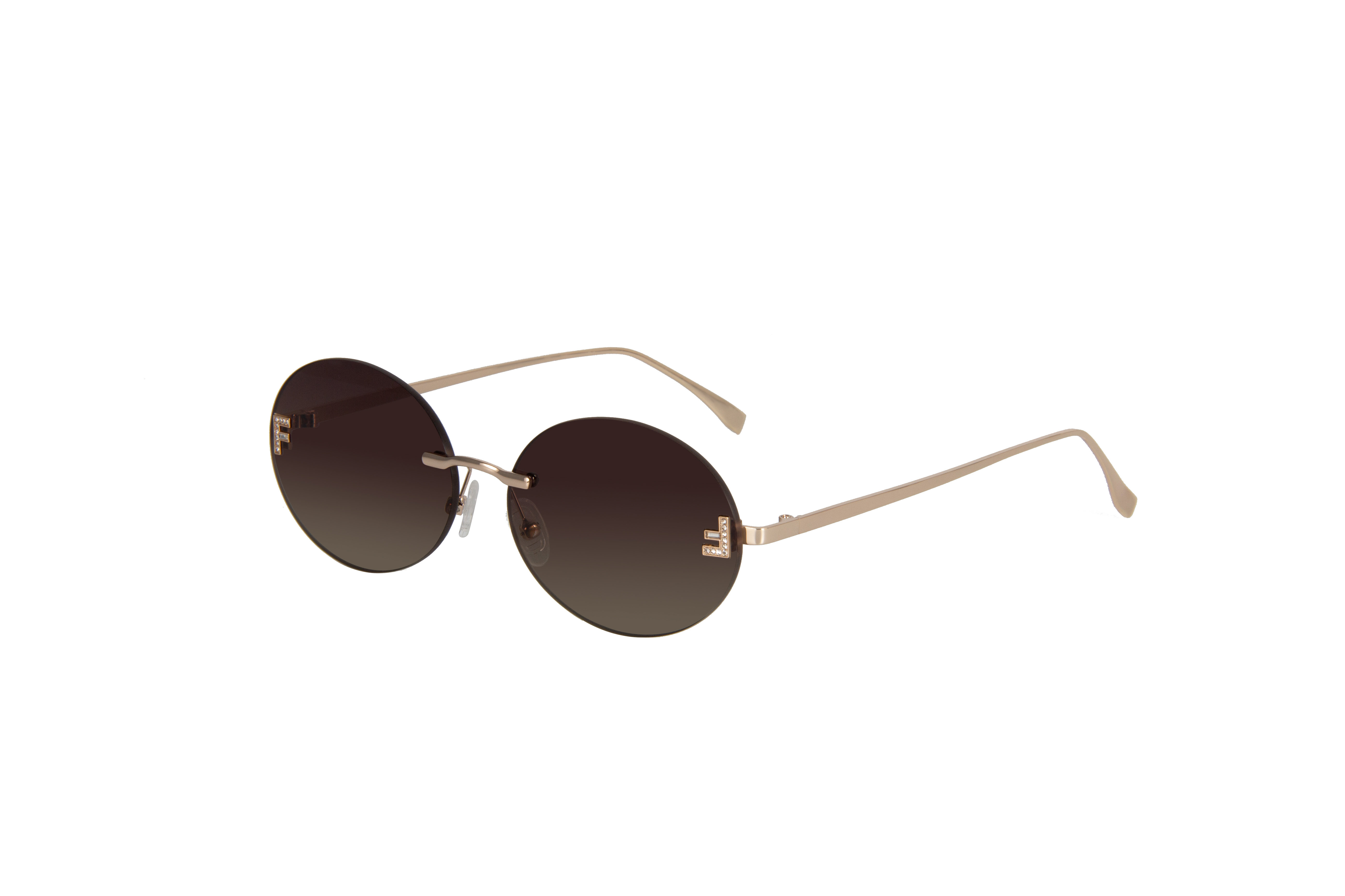 RIANOVA Lens beveled edges nylon polarized Borderless sunglasses Color changing lenses Fashion Accessories 6063