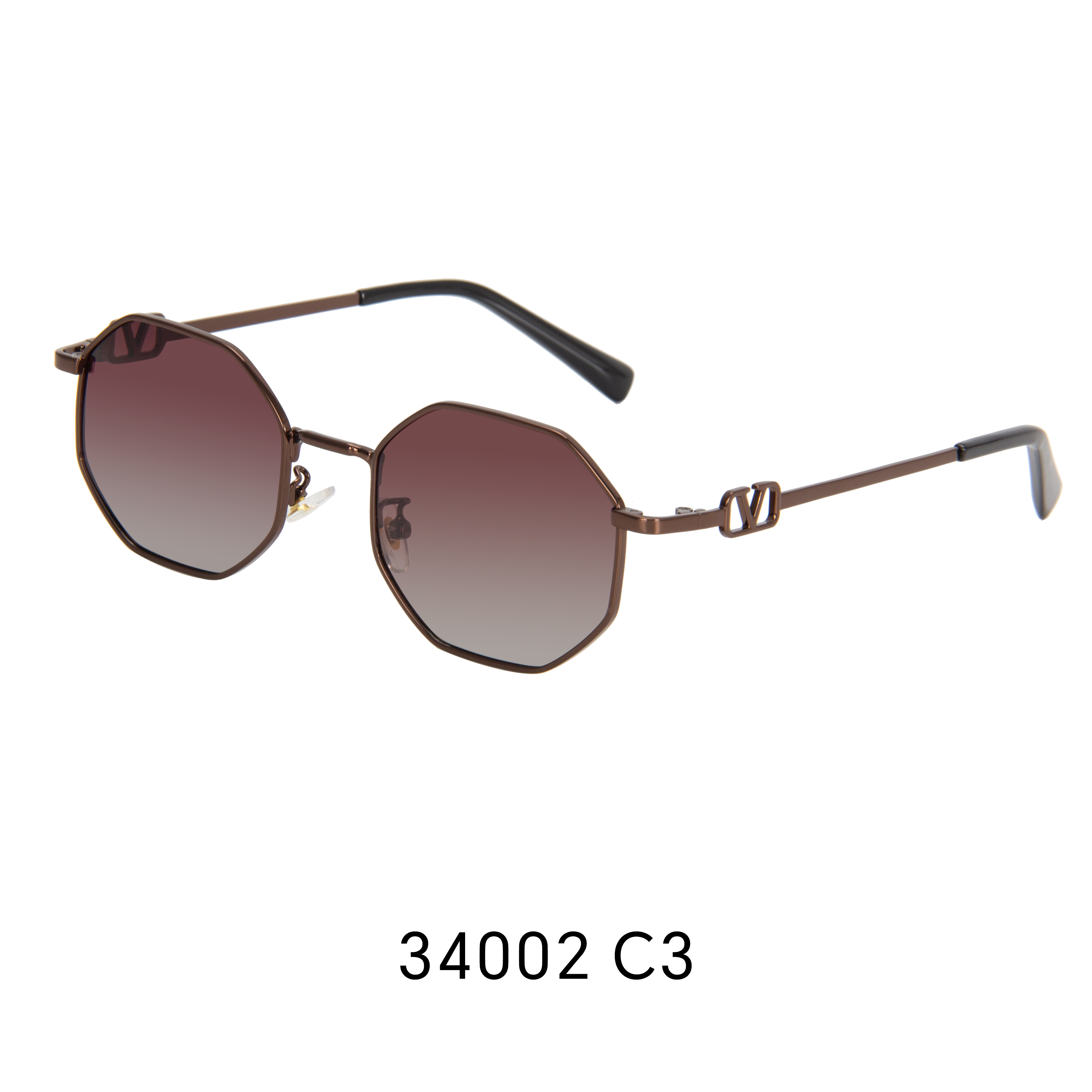 Metal polarized sunglasses